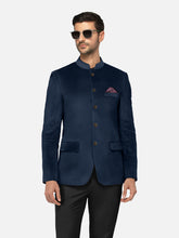 Azure Bliss Velvet Bandhgala